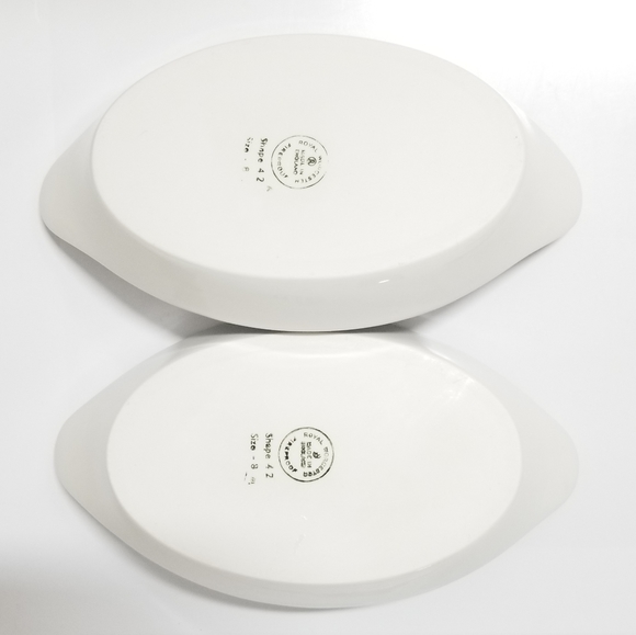 Royal Worcester Gourmet Oven China Oval Au Gratin Dishes Sz 8 Shape 42 - Picture 5 of 14
